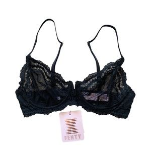 Savage X Fenty Black Lace Wire Bra